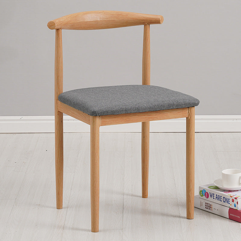 Minimalist Leather Carbon Steel Dining Chair