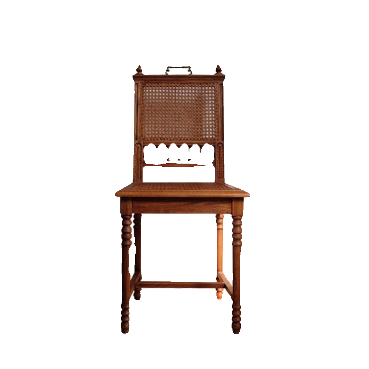 Vintage Solid Wood Rattan Dining Chair