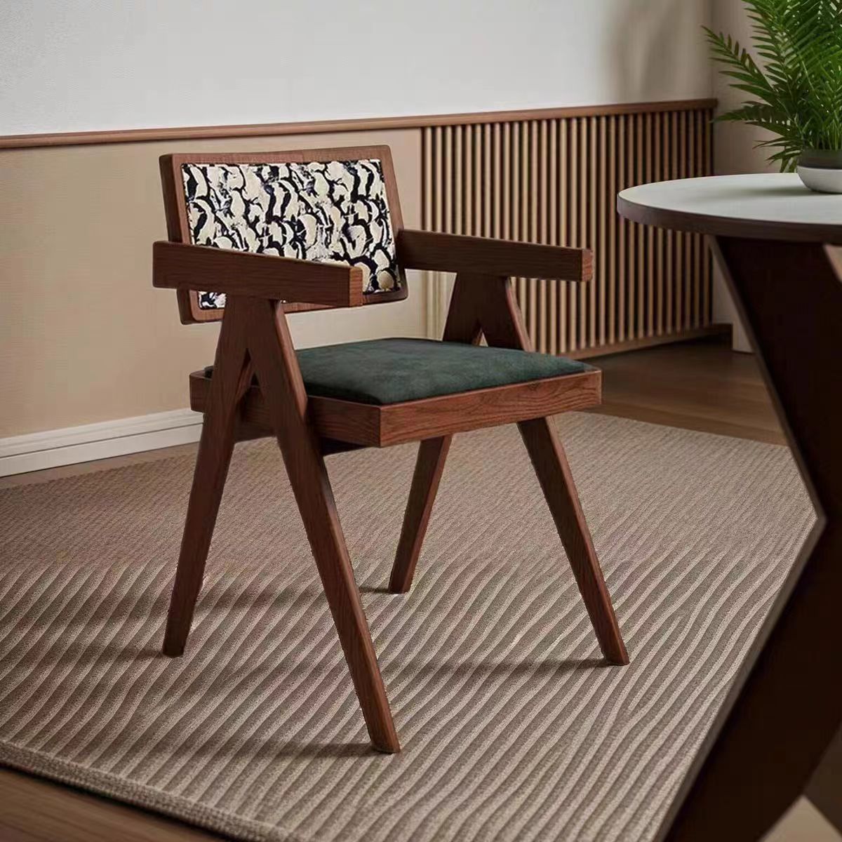 Vintage Solid Leather Dining Chair