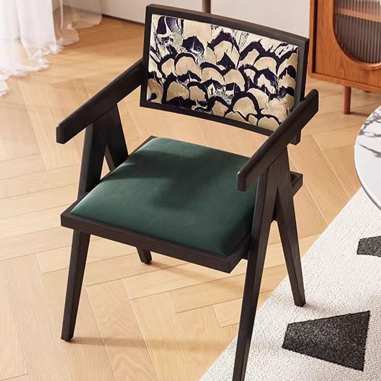 Vintage Solid Leather Dining Chair — B