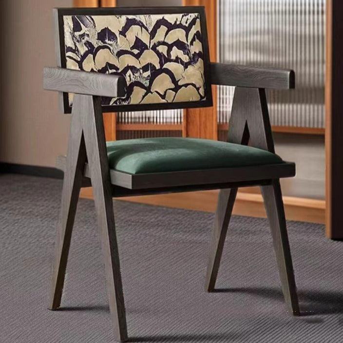 Vintage Solid Leather Dining Chair — C