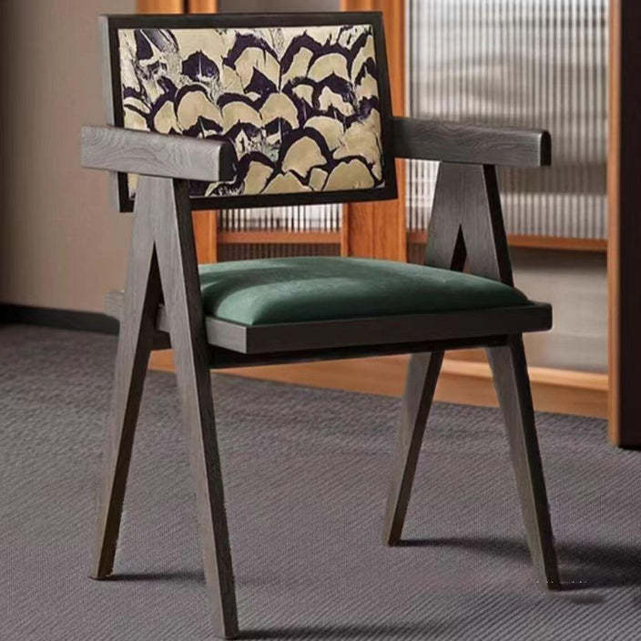 Vintage Solid Leather Dining Chair — C