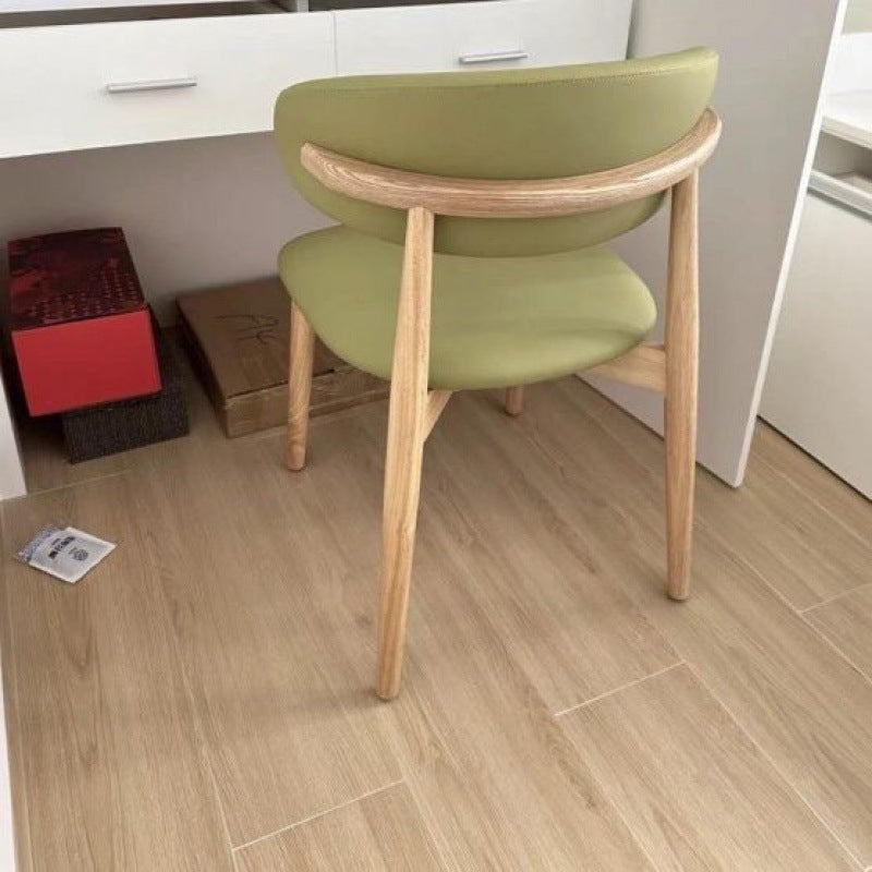 Scandinavian Oval Solid Wood Accent Chair