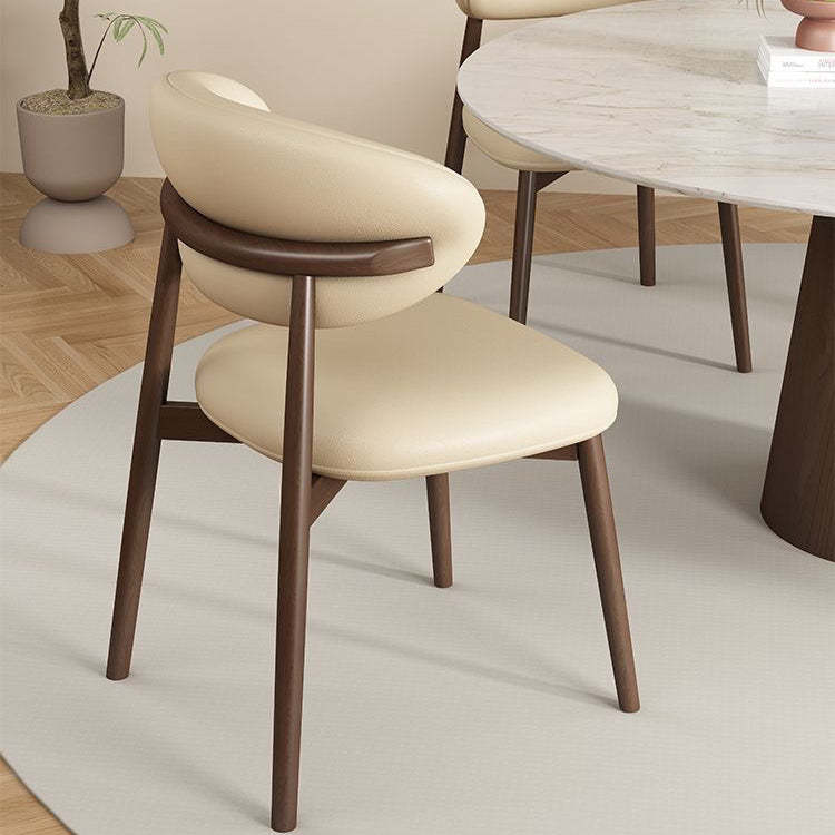 Scandinavian Oval Solid Wood Accent Chair