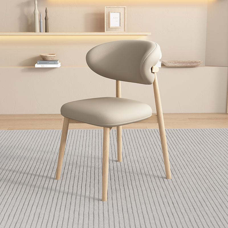 Scandinavian Oval Solid Wood Accent Chair