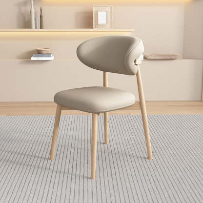 Scandinavian Oval Solid Wood Accent Chair