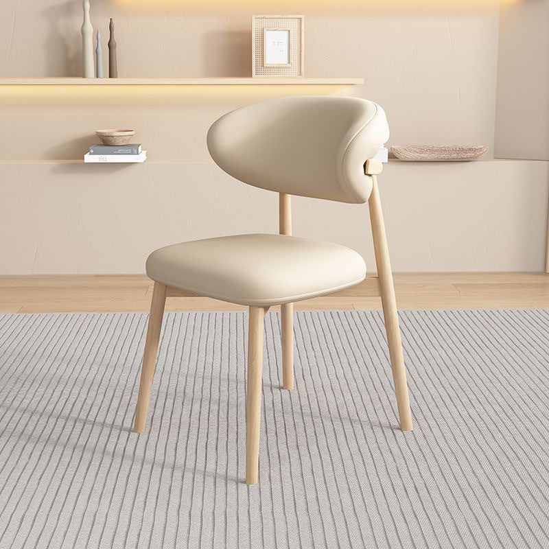 Scandinavian Oval Solid Wood Accent Chair