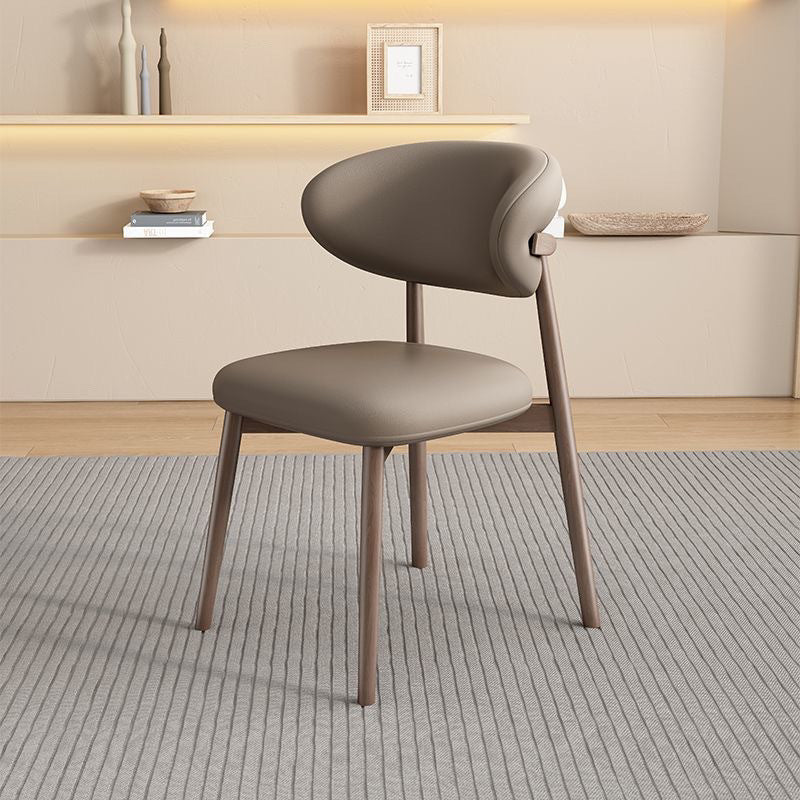 Scandinavian Oval Solid Wood Accent Chair