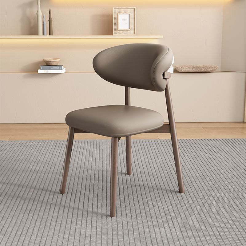 Scandinavian Oval Solid Wood Accent Chair