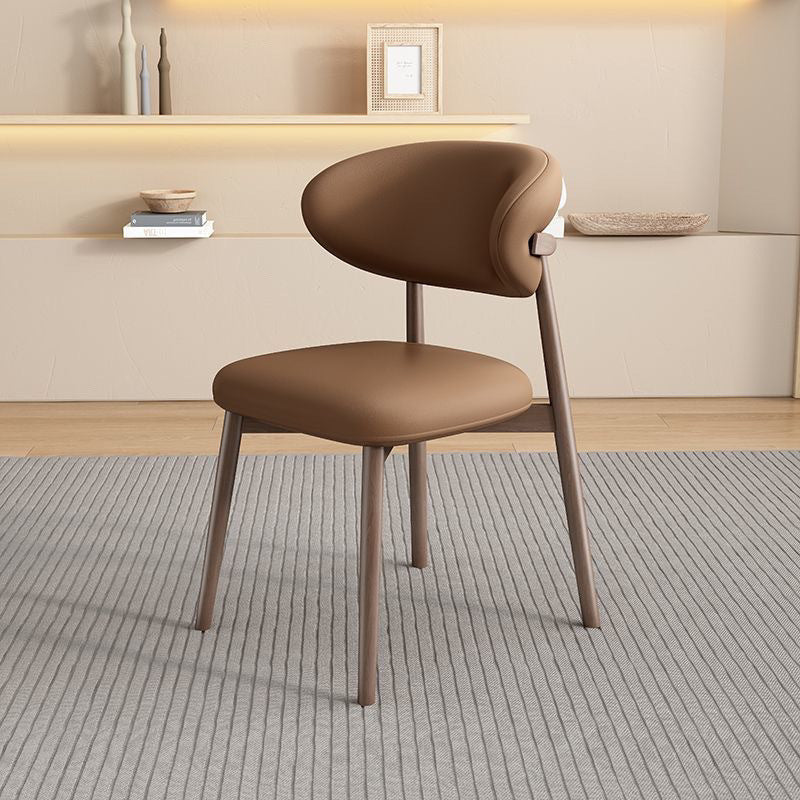 Scandinavian Oval Solid Wood Accent Chair