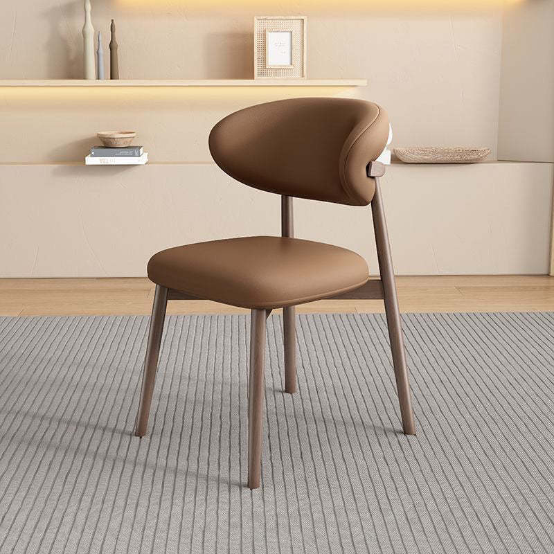 Scandinavian Oval Solid Wood Accent Chair