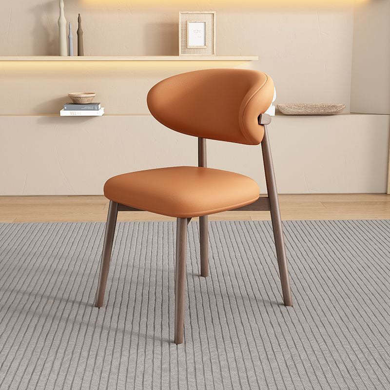 Scandinavian Oval Solid Wood Accent Chair