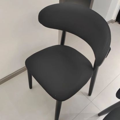Scandinavian Oval Solid Wood Accent Chair — C - White