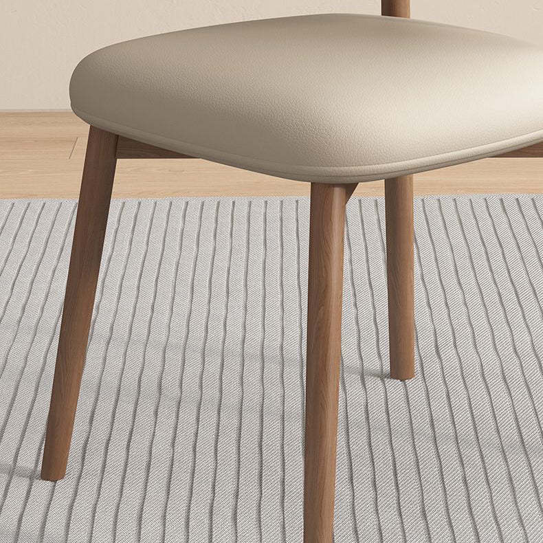 Scandinavian Oval Solid Wood Accent Chair — B - White