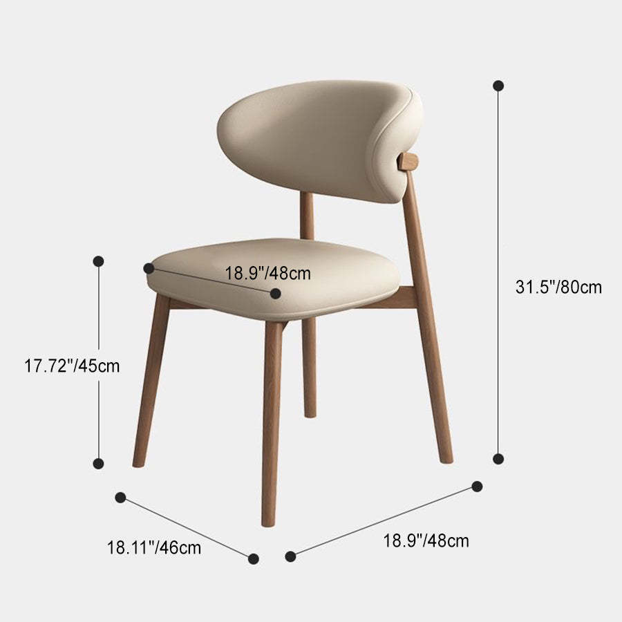 Scandinavian Oval Solid Wood Accent Chair — A - Khaki