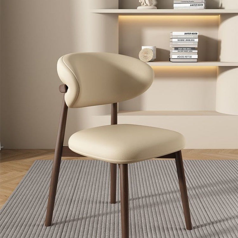 Scandinavian Oval Solid Wood Accent Chair