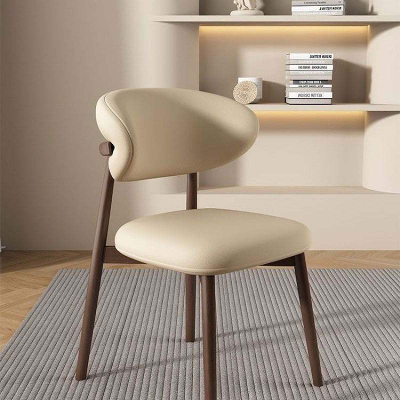 Scandinavian Oval Solid Wood Accent Chair