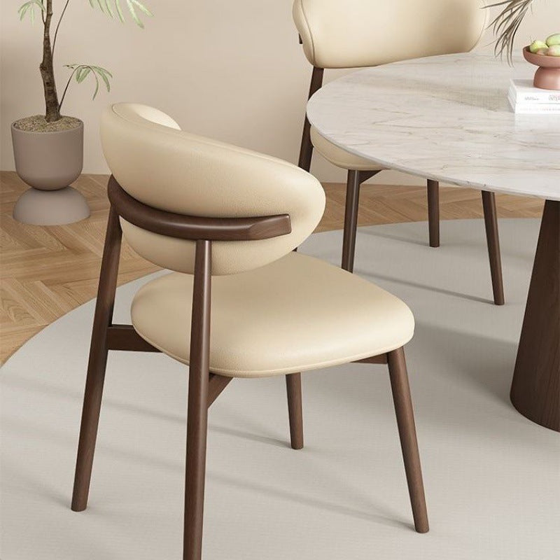 Scandinavian Oval Solid Wood Accent Chair
