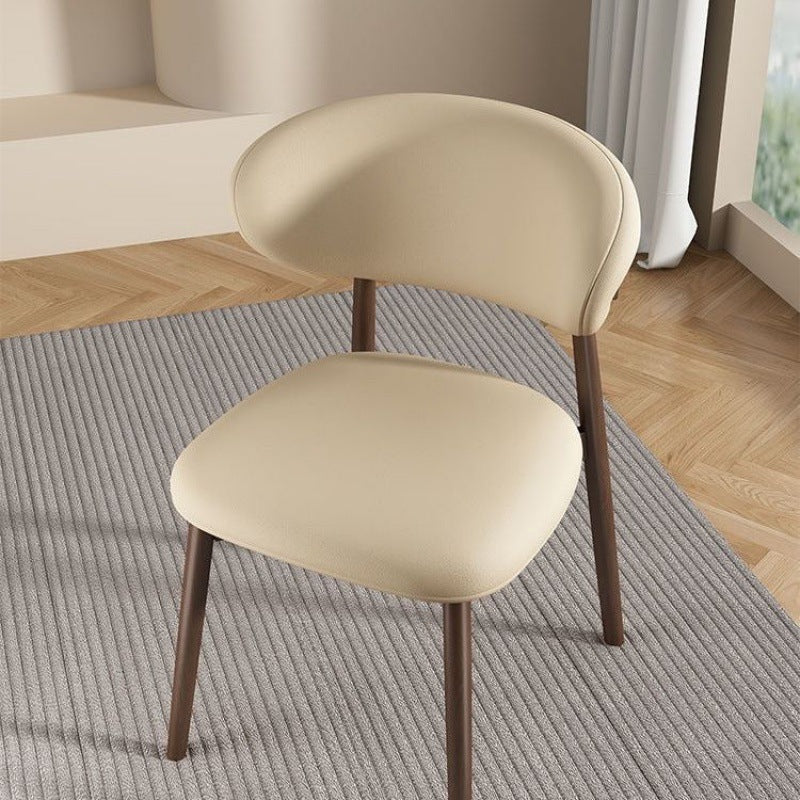 Scandinavian Oval Solid Wood Accent Chair — C - Green