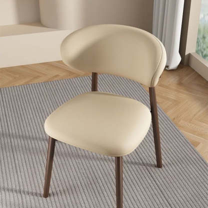 Scandinavian Oval Solid Wood Accent Chair — C - Green