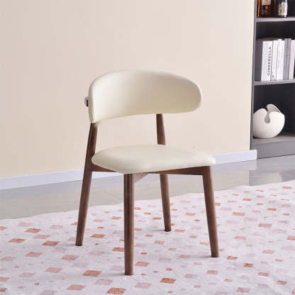Scandinavian Oval Solid Wood Accent Chair