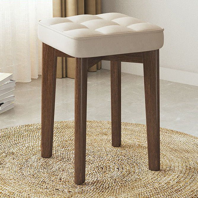 Minimalist Wood Leathaire Vanity Stool