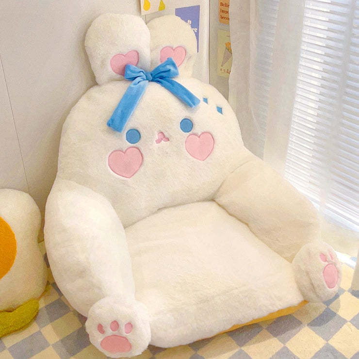 Artificial Rabbit Fur Cotton Recliner — B