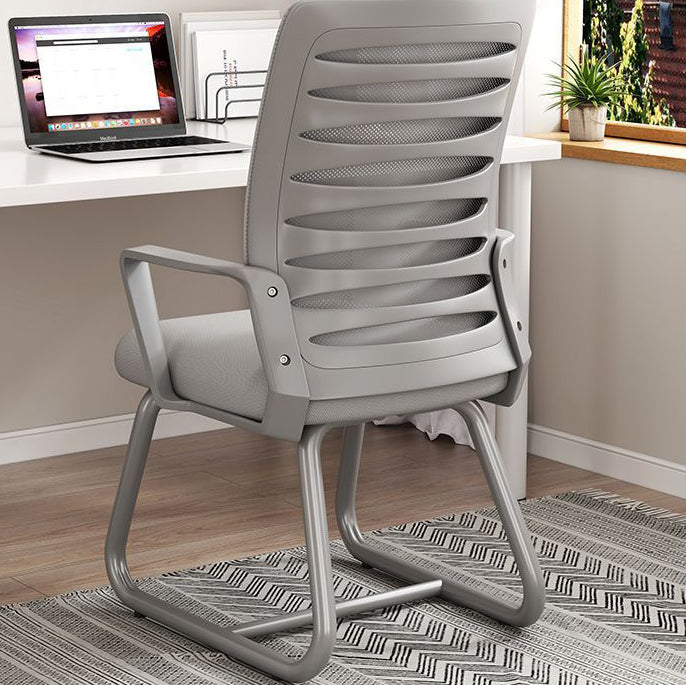 Minimalist Plastic Steel Latex Desk Chair — Default - Gray
