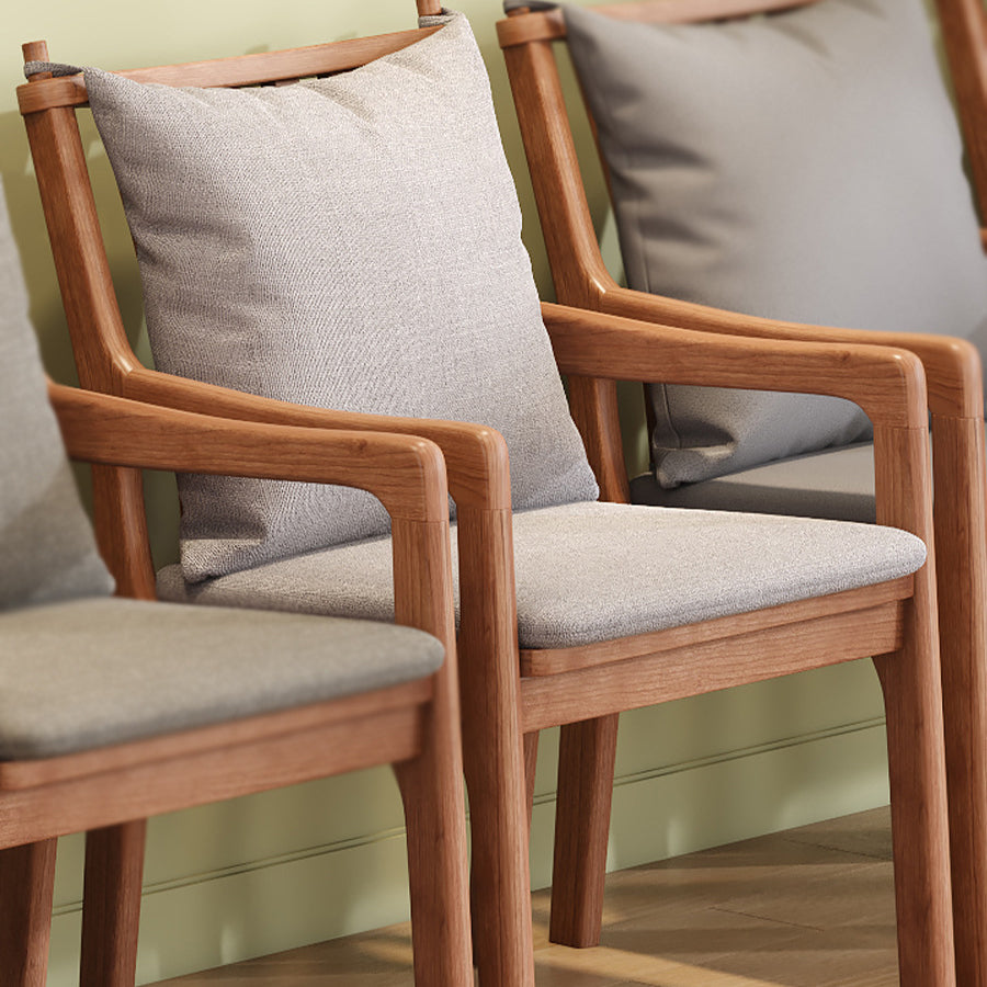 Scandinavian Solid Wood Cotton Dining Chair