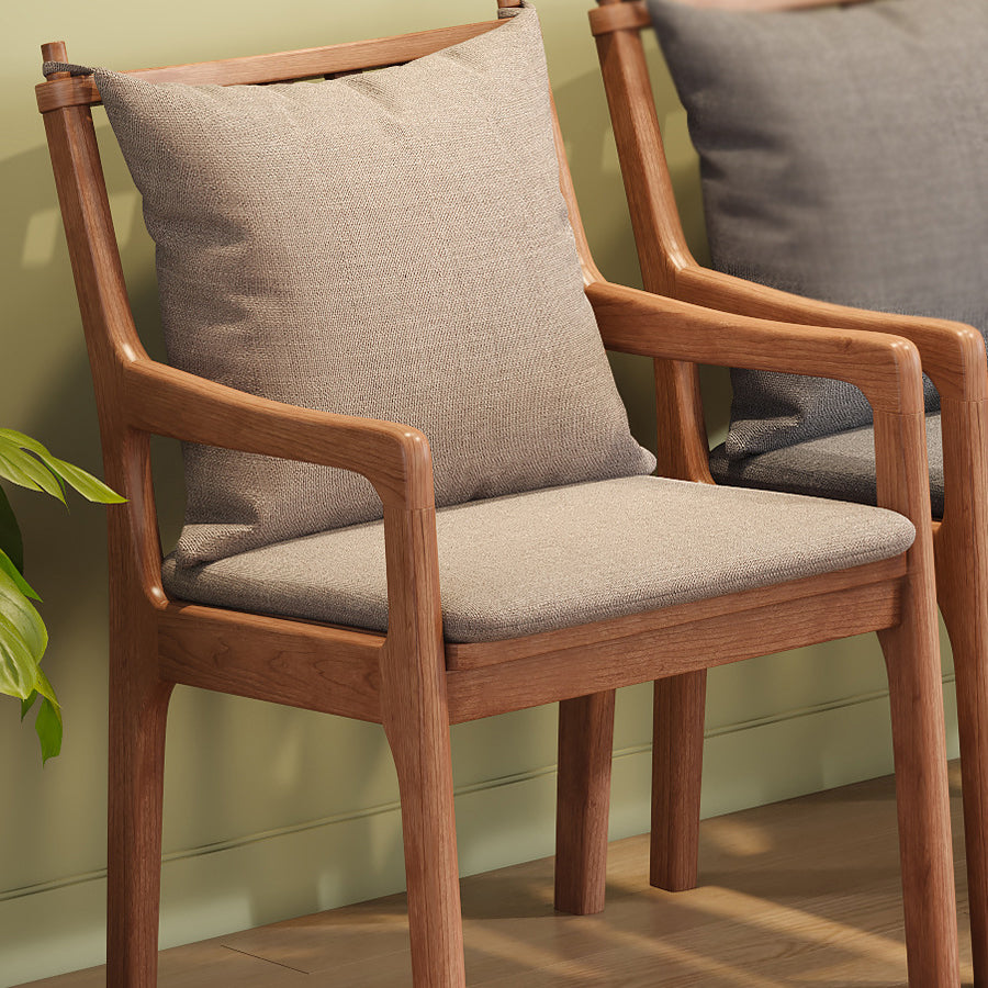 Scandinavian Solid Wood Cotton Dining Chair