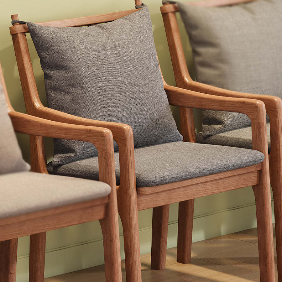 Scandinavian Solid Wood Cotton Dining Chair