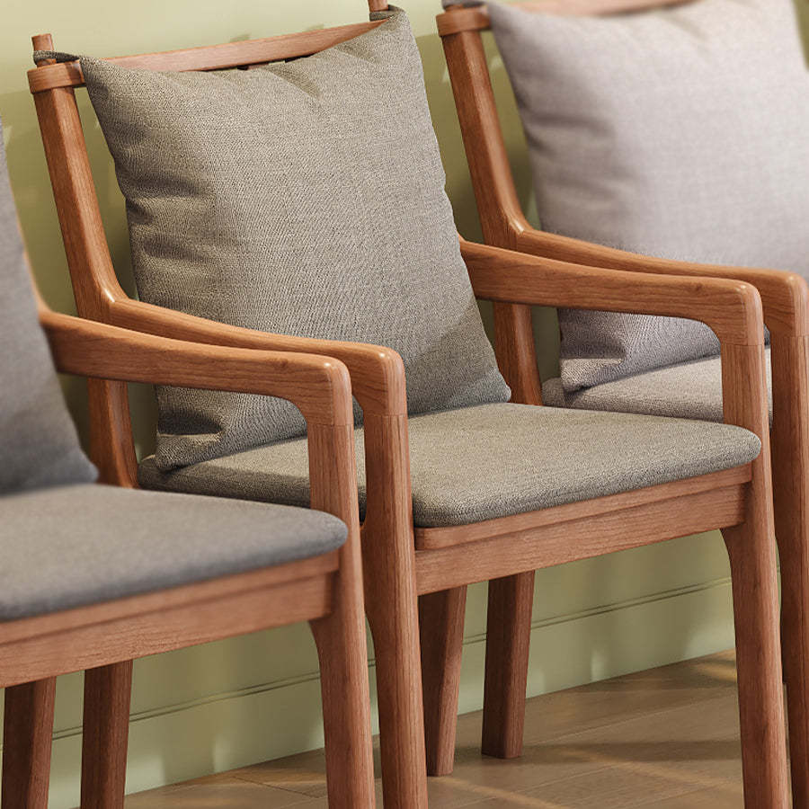 Scandinavian Solid Wood Cotton Dining Chair
