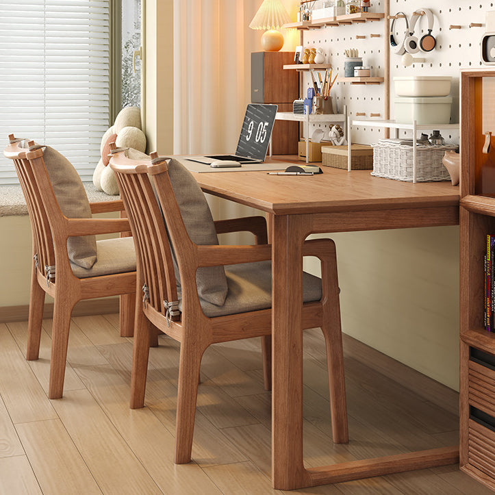 Scandinavian Solid Wood Cotton Dining Chair — A