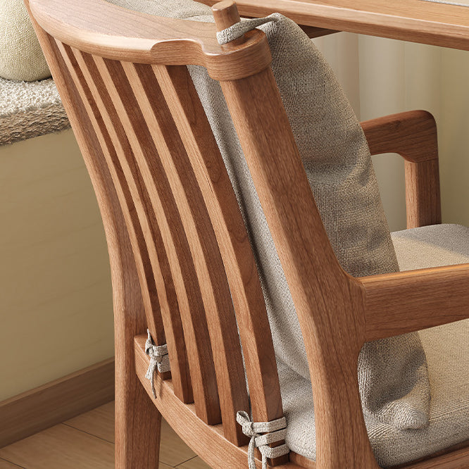 Scandinavian Solid Wood Cotton Dining Chair — G