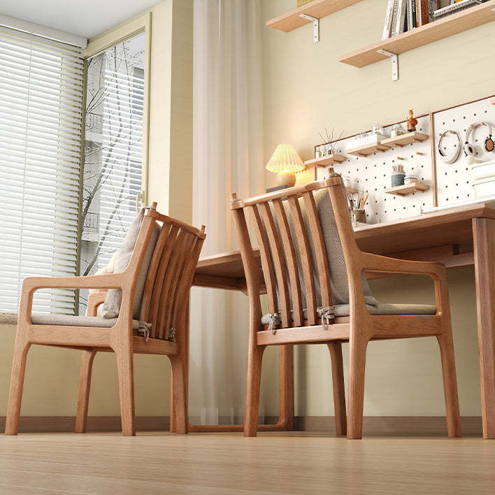 Scandinavian Solid Wood Cotton Dining Chair — C
