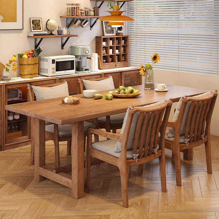 Scandinavian Solid Wood Cotton Dining Chair — B
