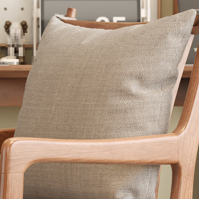Scandinavian Solid Wood Cotton Dining Chair — F