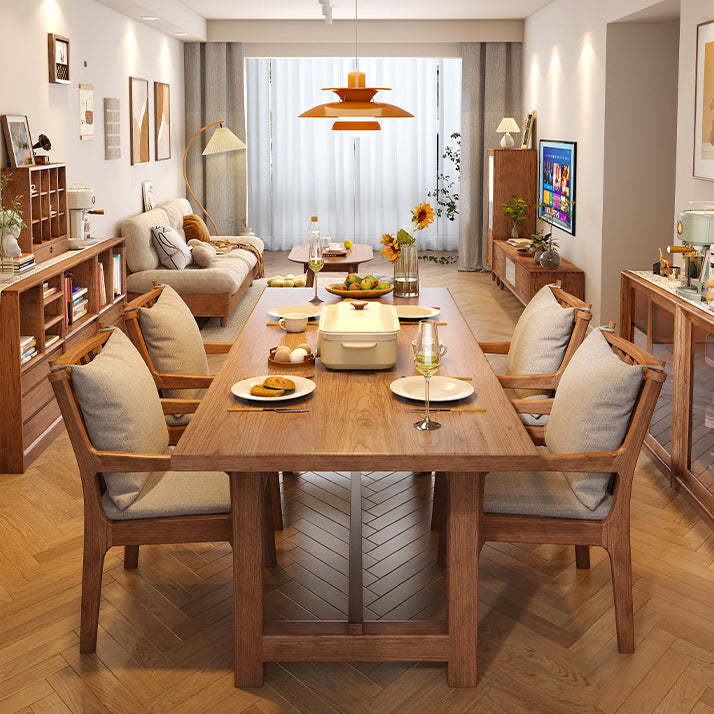 Scandinavian Solid Wood Cotton Dining Chair