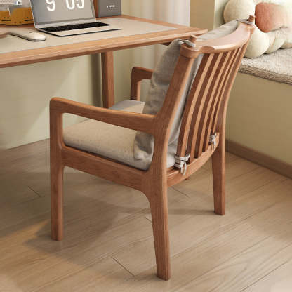Scandinavian Solid Wood Cotton Dining Chair