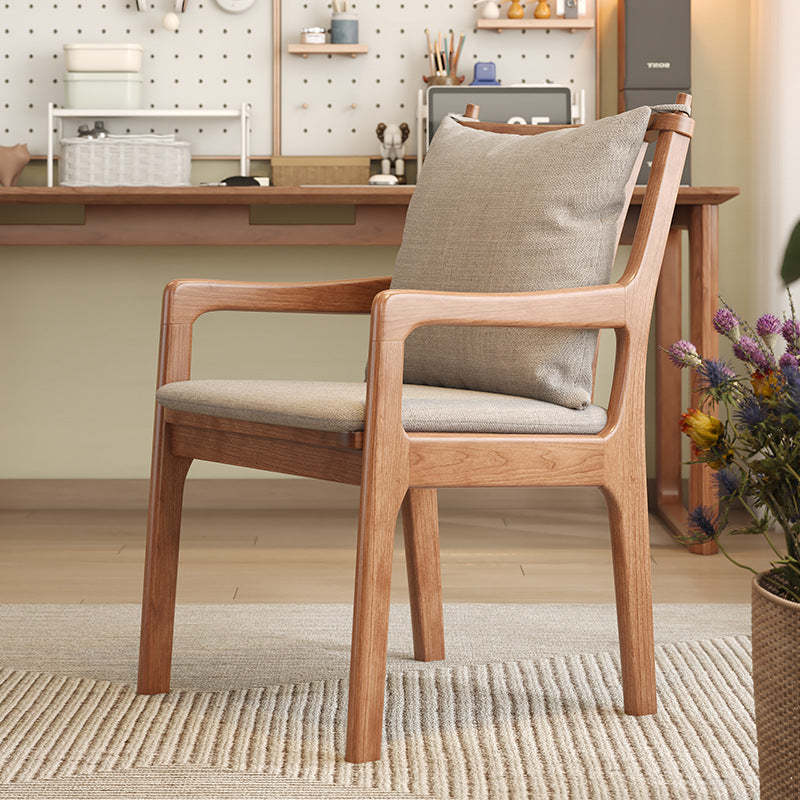 Scandinavian Solid Wood Cotton Dining Chair