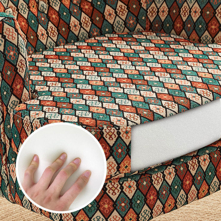 Vintage Wood Accent Chair Armrest