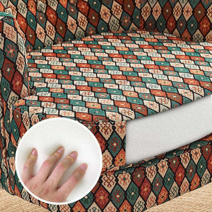 Vintage Wood Accent Chair Armrest