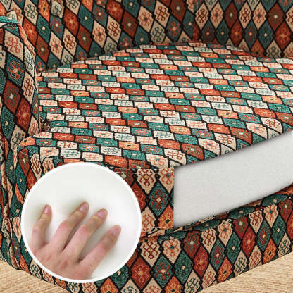 Vintage Wood Accent Chair Armrest