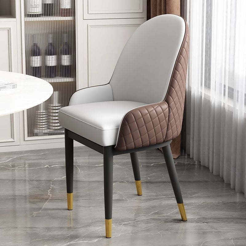 Modern Leather Steel Dining Chair