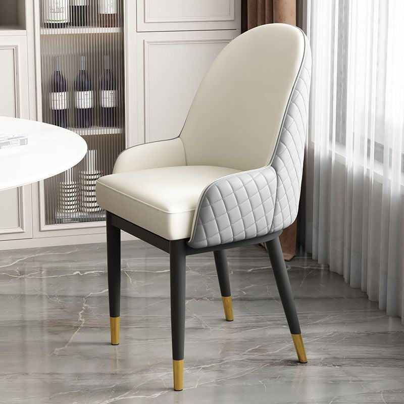 Modern Leather Steel Dining Chair