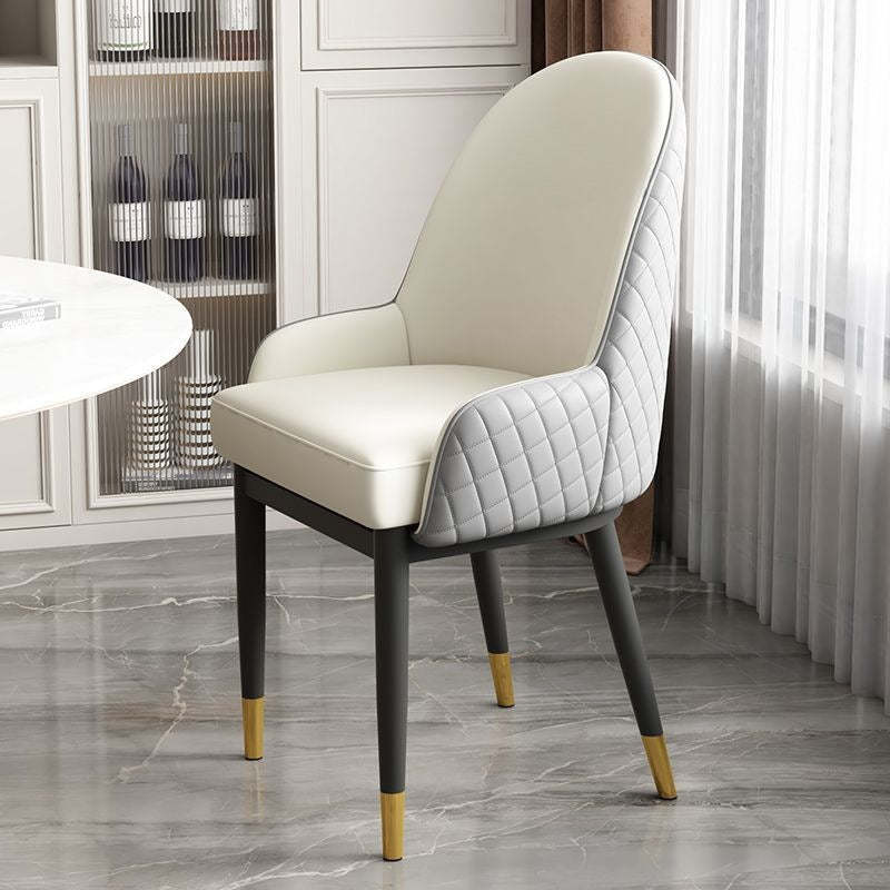 Modern Leather Steel Dining Chair
