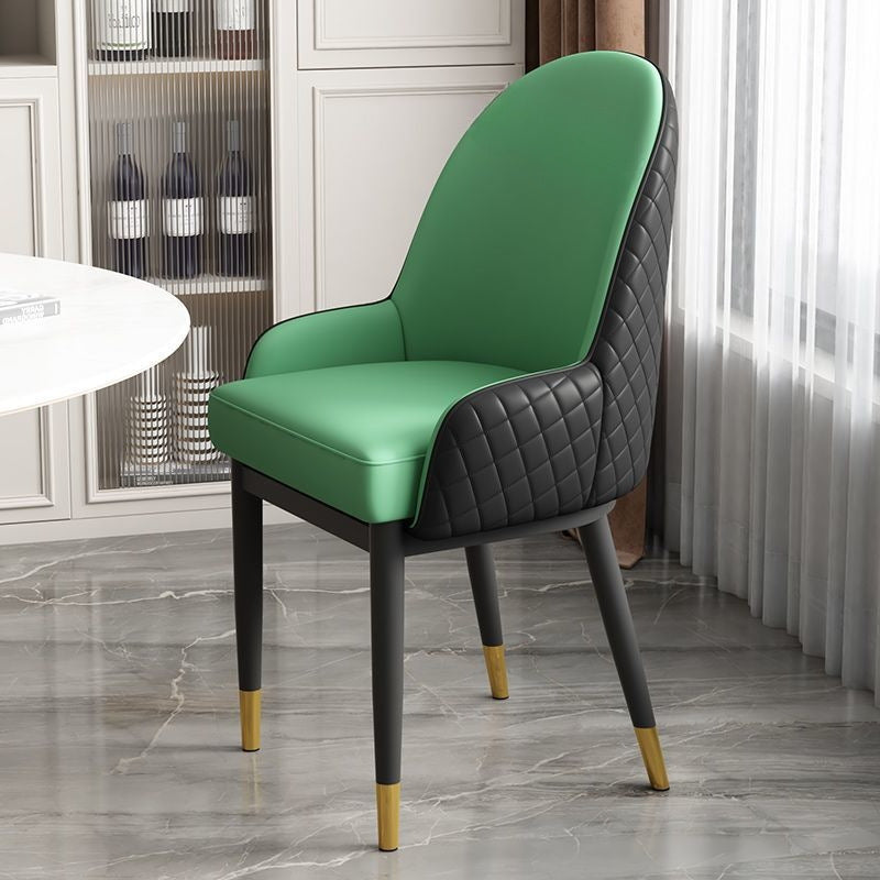 Modern Leather Steel Dining Chair