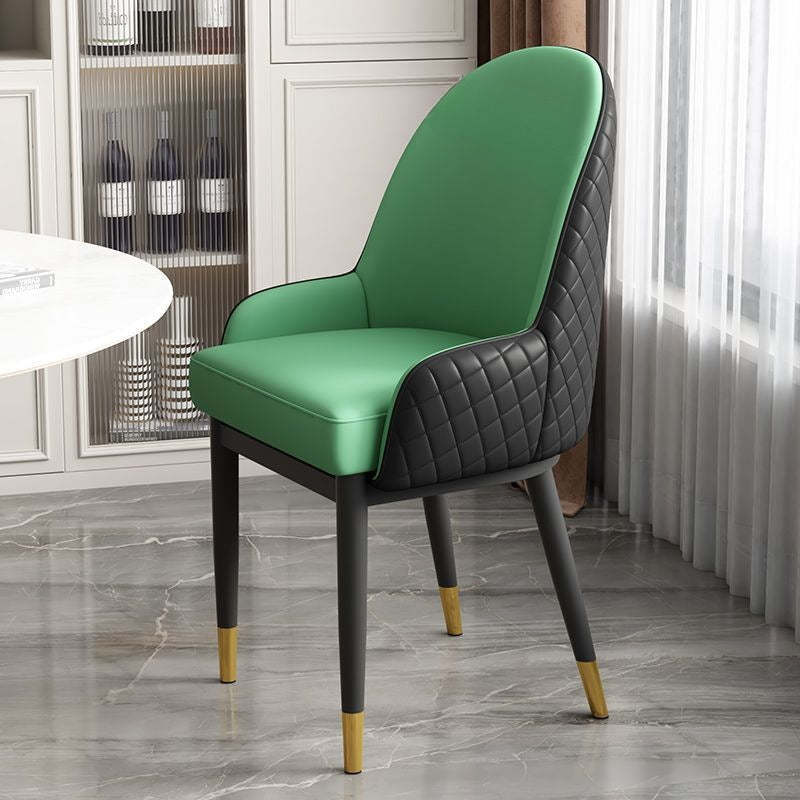 Modern Leather Steel Dining Chair