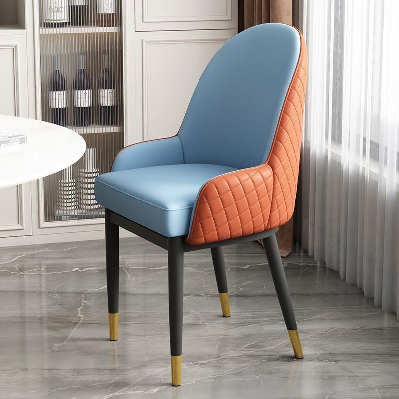 Modern Leather Steel Dining Chair