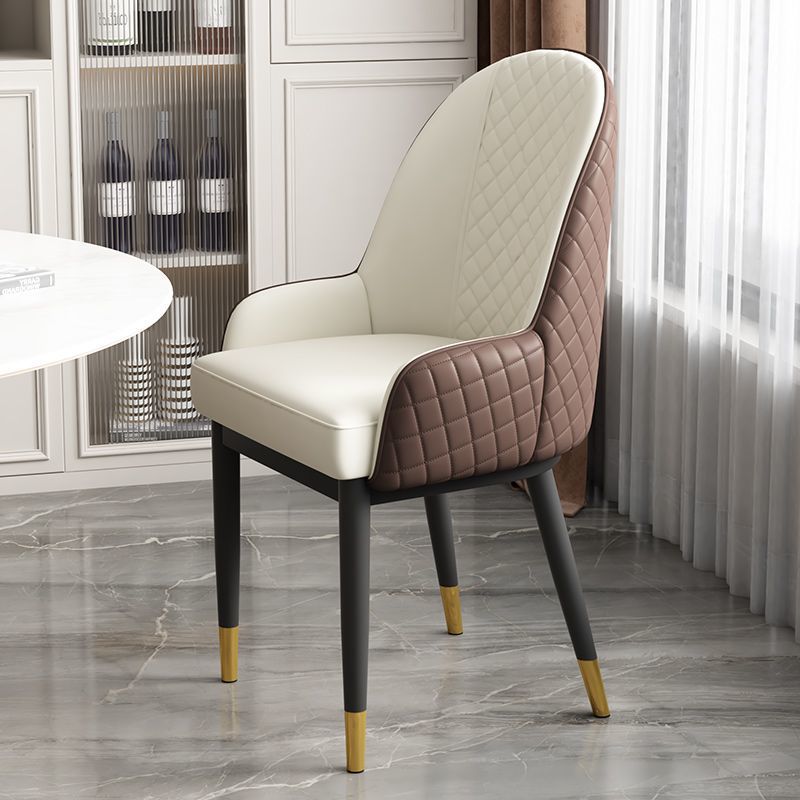 Modern Leather Steel Dining Chair